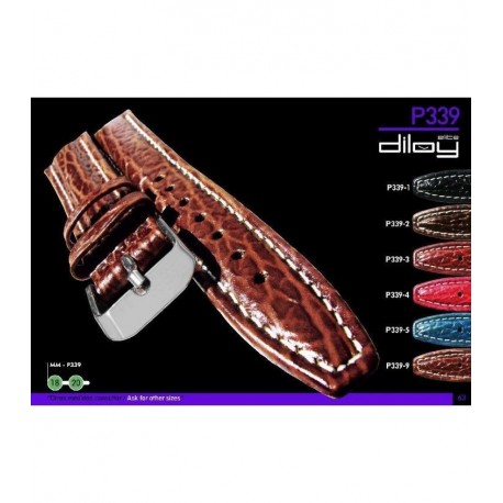 Correas de Reloj de Piel Vacuno Grabado Tiburon. Ref P339