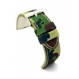Correas de Reloj de Tela de Camuflaje y cuero. Ref 370