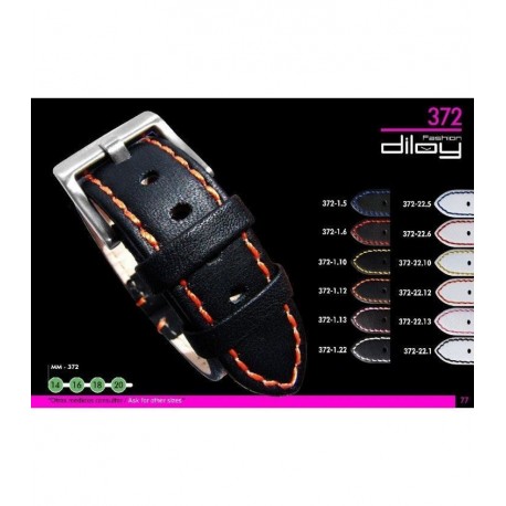 Correas de Piel Vacuno con Costura en color. Ref 372